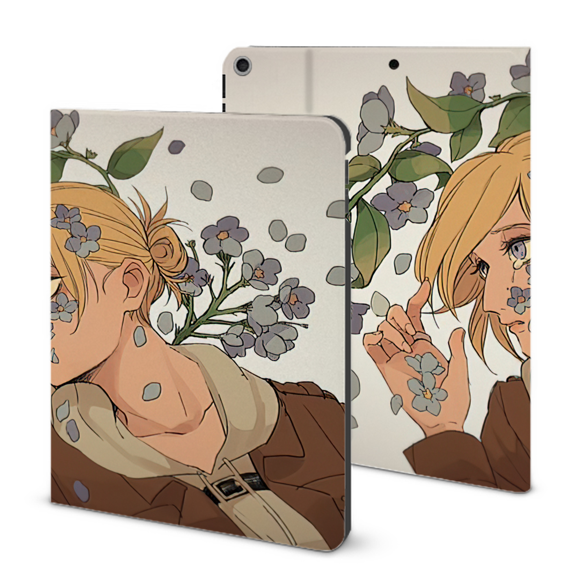 （画像用） 進撃の巨人 Attack on Titan IPad ケース ブック型 PUレザー TPU 耐衝撃 軽量 薄型 ペン収納なし 全面保護 IPad 各モデル対応